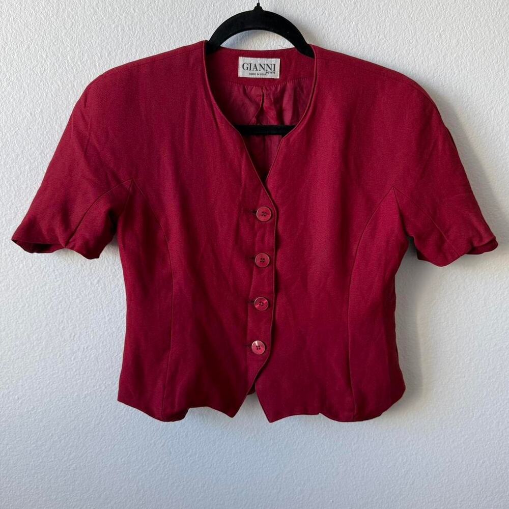 Vintage burgundy short sleeve coat